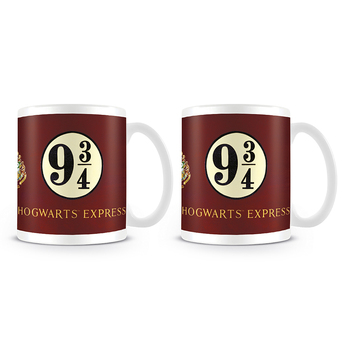 2PK Wizarding World Harry Potter Platform 9 & 3/4 Logo Themed Coffee Mug 300ml
