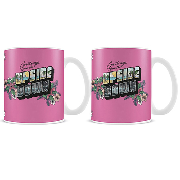 2PK  Stranger Things The Upside Down Pink Coffee Mug Drinking Cup 300ml