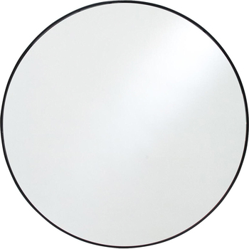 LVD Mirror Metal/Glass 100cm Wall Hanging Display Round - Black