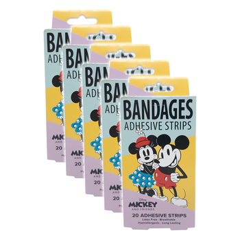 5x 20pc Disney Mickey Mouse Kids/Children Bandages 6y+