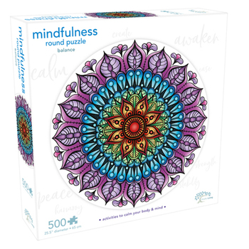 500pc Mindful Living Mindfulness Balance Mandala Round Puzzle Game Kids 4y+