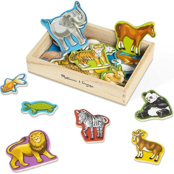 20pc Melissa & Doug Wooden Animal Magnets Kids/Children 2y+