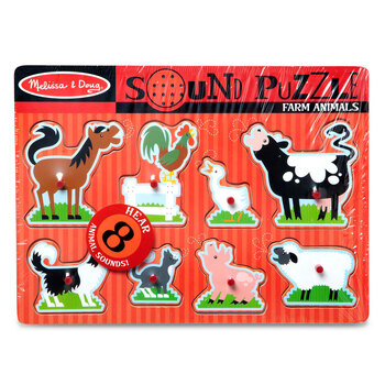 8pc Melissa & Doug Farm Animals Sound Puzzle Kids Educational Toy 2y+