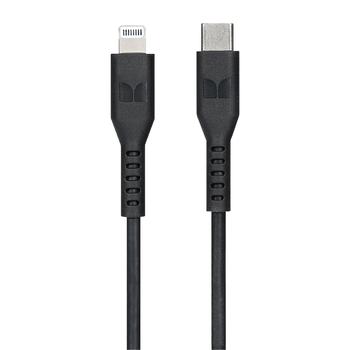 Monster TPE 2M Lightning to USB-C BLK Phone Charging/Sync Cable