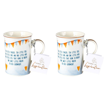 2x Its A Boy Inspiration Mug 360ml New Bone China  Novelty Drinking Cups