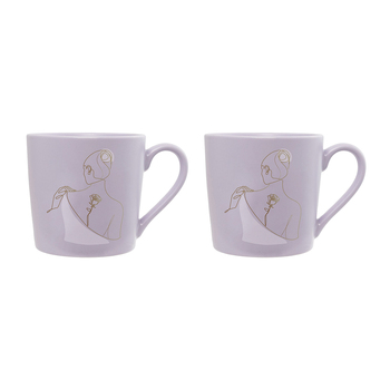 2PK Splosh Mystique 13cm Ceramic Cancer Mug Drinking Cup - Purple