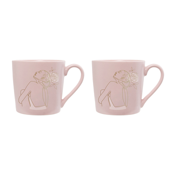 2PK Splosh Mystique 13cm Ceramic Libra Mug Drinking Cup - Pink