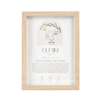 Splosh Mystique Framed Print Gemini Standing/Hanging Decor 20x33cm