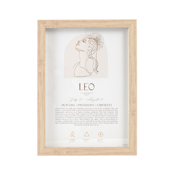 Splosh Mystique Framed Print Leo Standing/Hanging Decor 20x33cm