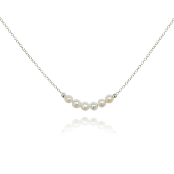 Culturesse Coralie 49.5cm Freshwater Pearl Pendant Necklace - Silver