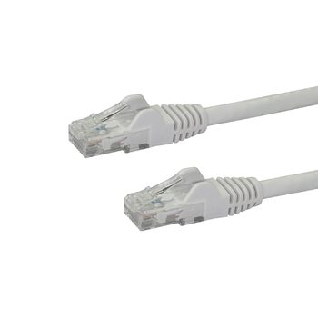 Star Tech 1m Cat6 White Snagless Gigabit Ethernet RJ45 Cable