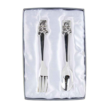 Silver Plate Spoon And Fork Set Novelty Home Decor