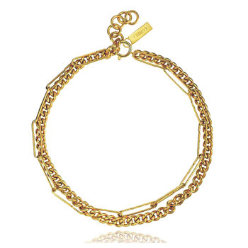 Culturesse Dominique 47.5cm Layered Gold Chain Necklace