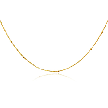 Culturesse Brianna Adjustable 45cm Fine Gold Bead Necklace