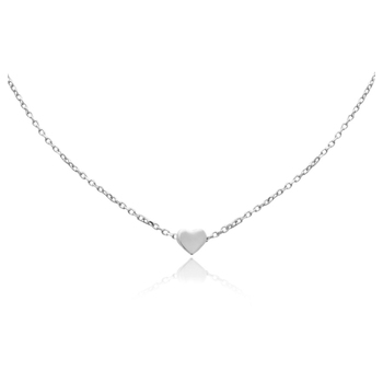 Culturesse Ida 43.3cm Fine Silver Heart Pendant Necklace