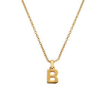 Culturesse 24K Gold Filled Initial B Pendant 50cm Necklace - Gold