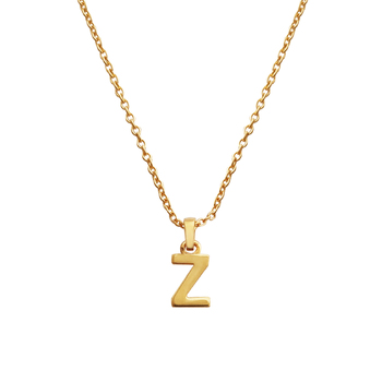 Culturesse 24K Gold Filled Initial Z Pendant 50cm Necklace - Gold