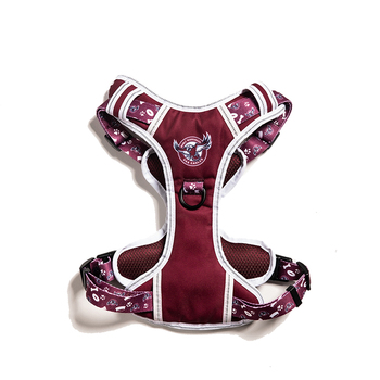 NRL Manly Sea Eagles Pet Dog Padded Harness Adjustable Vest L