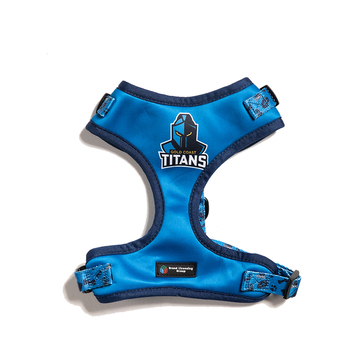 NRL Gold Coast Titans Pet Dog Padded Harness Adjustable Vest M