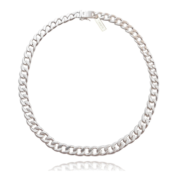 Culturesse Rebel Modern 49cm Chain Necklace - Silver