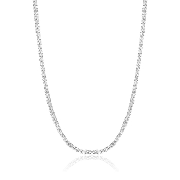 Culturesse Blanche 46cm Spine Necklace - Fine Silver