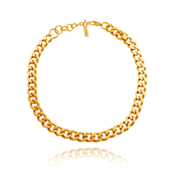 Culturesse Karmen 44cm Titanium Gold Chain Necklace