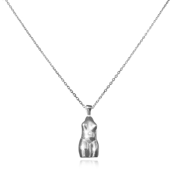 Culturesse Eros 47.5cm Body Art Pendant Necklace - Silver