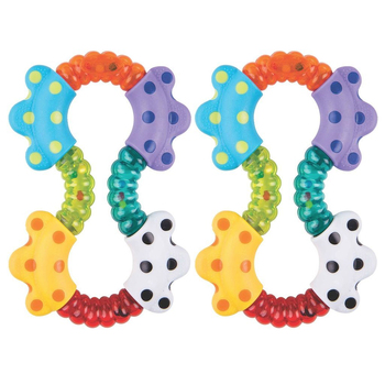 2PK Playgro Click and Twist Rattle Baby Sensory Toy 3m+