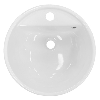 Flaminia Twinset 42 Ceramic Semi-Inset 1 Tap Hole Inset Basin White