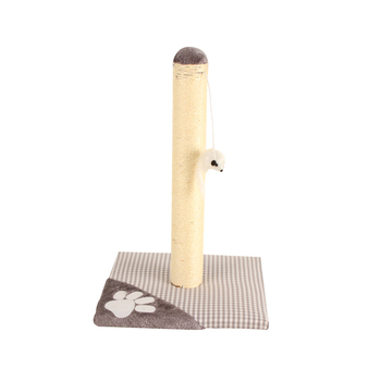 Pro Pet Care 28cm Cat Scratching Post w/ Plush - Grey/Beige