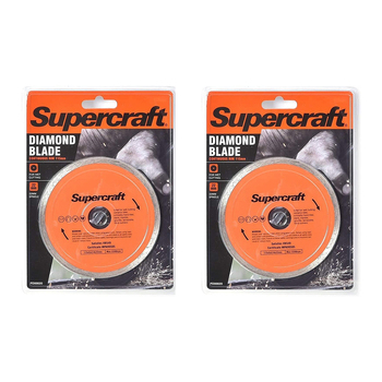 2PK Supercraft Wet Cutting 115mm Diamond Blade Continuous Rim For 20mm Spindle