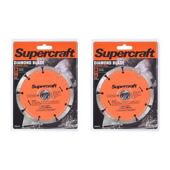 2PK Supercraft Dry Cutting 125mm Diamond Blade Segmented Rim For 22mm Spindle