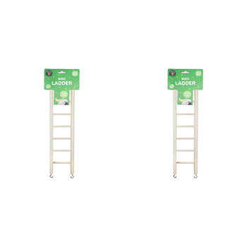 2PK Dudley's World Of Pets Small Wooden Ladder Bird Cage Toy