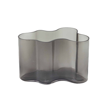 Pilbeam Living Marais Deocrative Glass Vase Small Charcoal