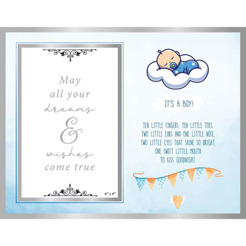 Its A Boy Inspirational Glass Photo / Picture Frame 6x4 Inches