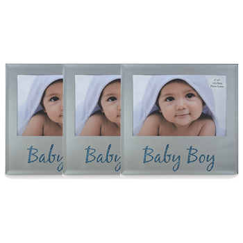 3x Baby Boy 6x4 Inch Keepsake Novelty Photo Display Frame