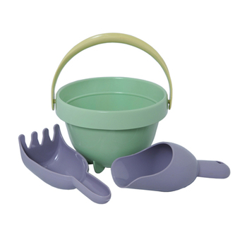 3pc Plasto I'm Green Baby Bucket Set Sand Pit Toy Kids 1y+