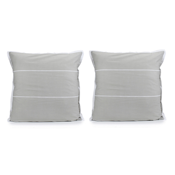 2PK Jason Commercial Calista Euro Pillow Case 65x65cm Hazel