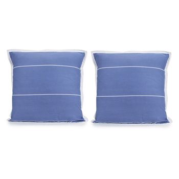 2PK Jason Commercial Calista Euro Pillow Case 65x65cm Indigo