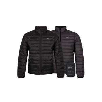 Mac In A Sac Adult Mens Polar Reversible Down Jacket - Black/Charcoal - XS