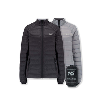 Mac In A Sac Adults Ladies Polar Reversible Down Jacket - Black/Grey - AU16