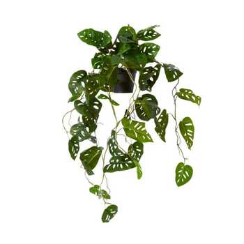 E Style 84cm Swiss Cheese Hanging Potted Plant - Green