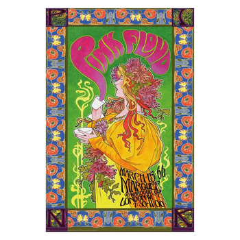 Impact Merch Pink Floyd Tour Poster 1966 Regular Sized Poster 92x61cm