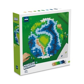 800pc Plus-Plus Puzzle by Number Earth Kids Creative Toy 7y+