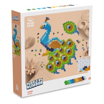 800pc Plus-Plus Puzzle by Number Peacock Kids Interactive Toy 5y+