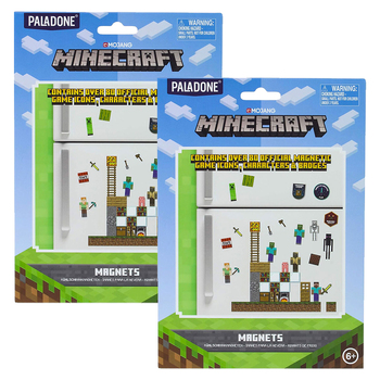 2PK Minecraft Build A Level Magnets Kids/Childrens Toy 3+