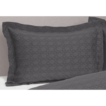 2PK Jason Commercial Villa Matelasse Pillow Sham 48x73cm Slate