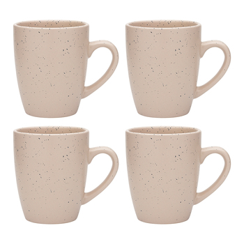 4pc Porto Sands Stoneware Mugs/Drinking Cups Set 320ml Blush