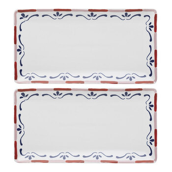 2PK Porto Cucina 29.5cm Porcelain Platter Rectangle - Fiore