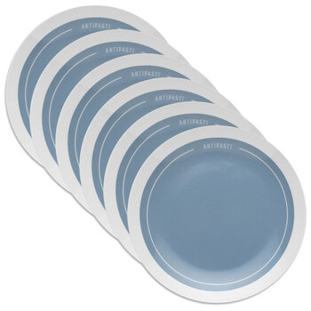 6PK Porto Osteria 20cm Porcelain Side Plate Food Dish - Blue